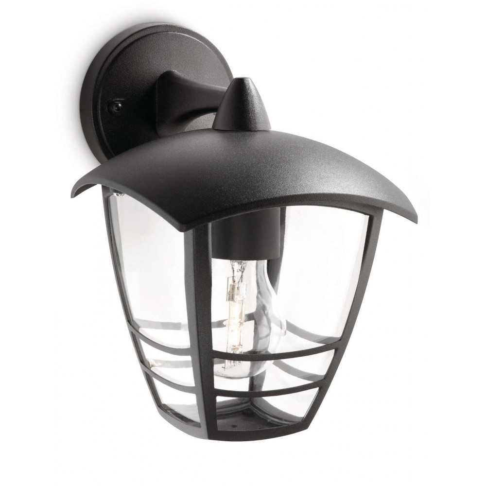 Philips, Aplique exterior Aluminio Creek Negro 153813016