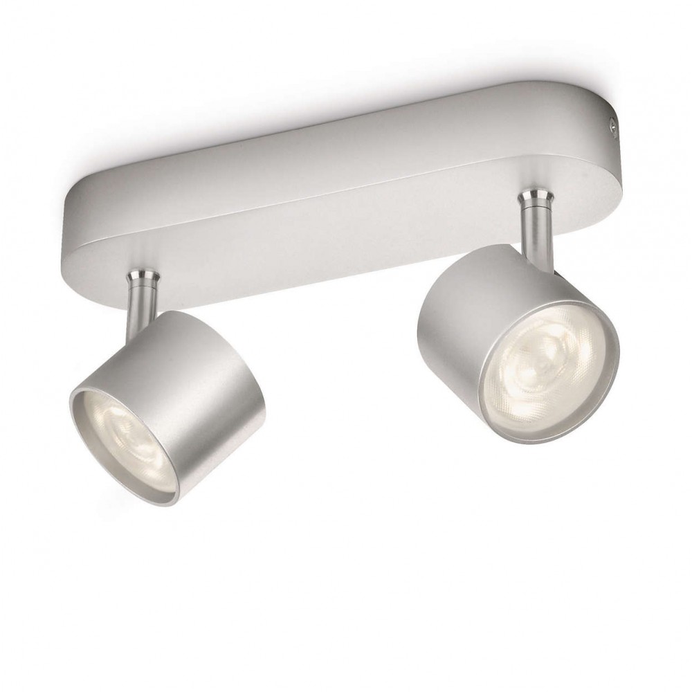 Philips, Focos 2 LED Star Aluminio 562424816