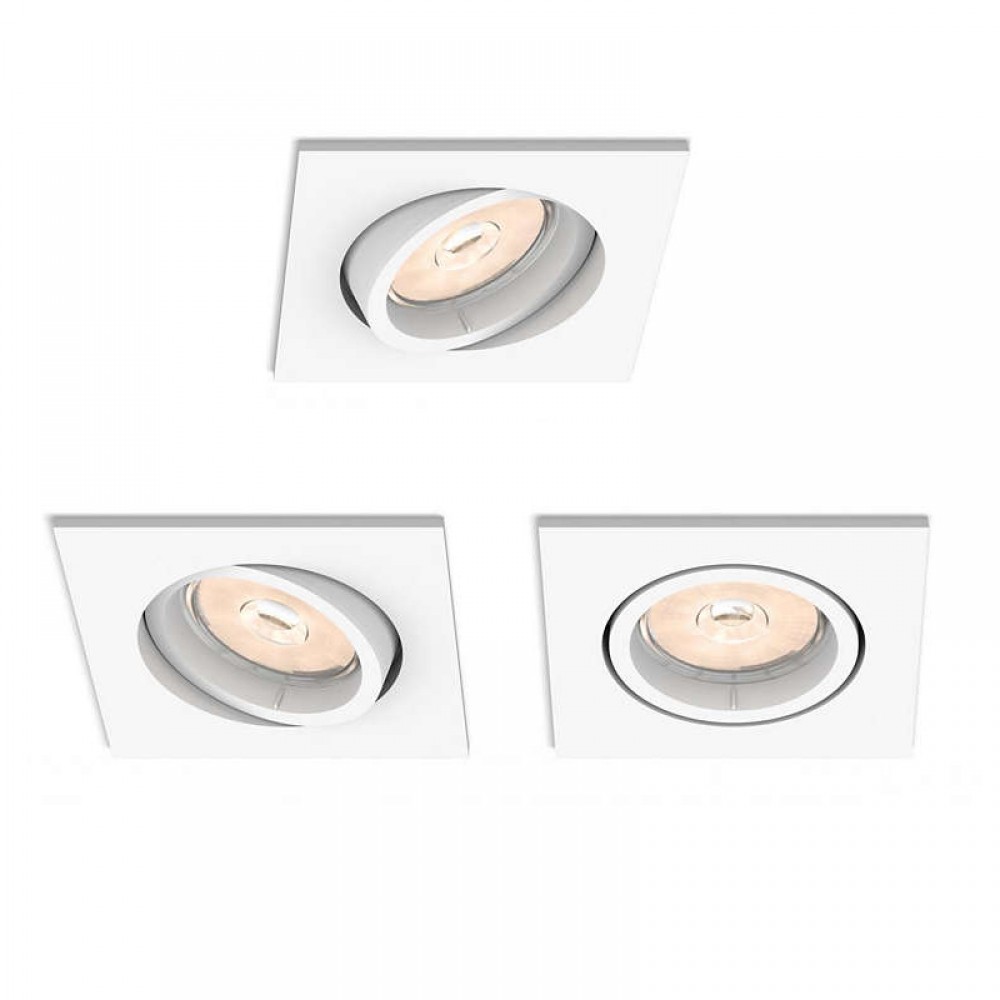 Philips, Pack 3 Empotrables GU10 Enneper Blanco 5019331PN