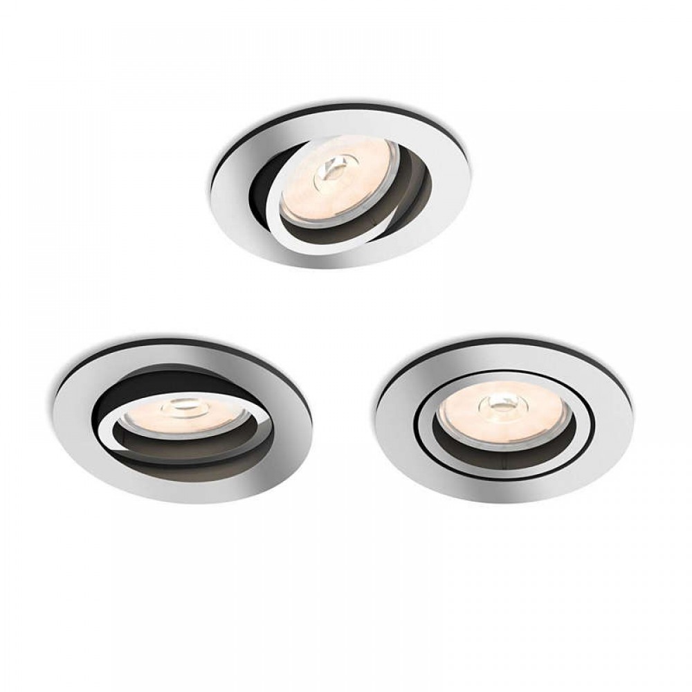 Philips, Pack 3 Empotrable LED GU10 Donegal Cromo 5039311PN