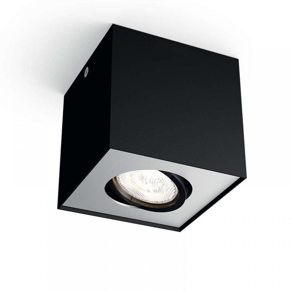 Philips, Foco 1 LED 4,5W Box Negro Dimable 5049130P0