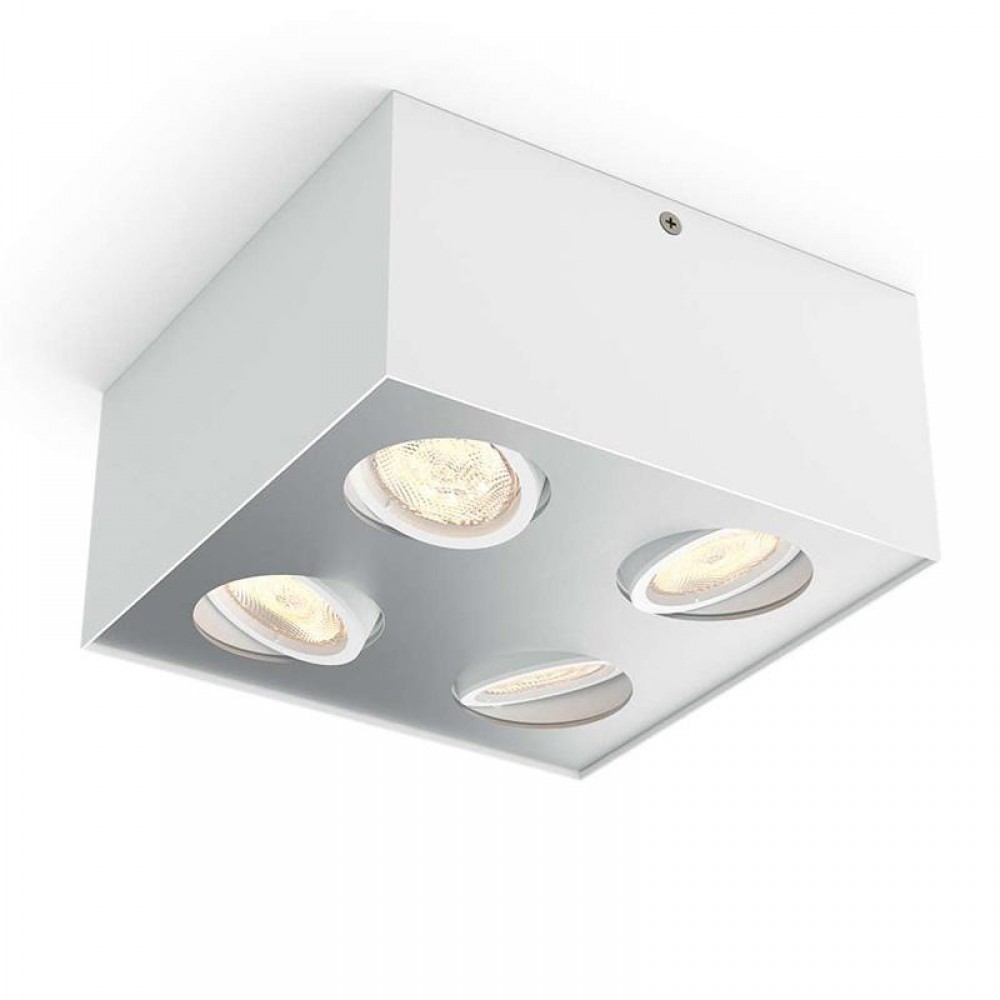 Philips, Foco 4 LED 4,5W Box Blanco Dimable 5049431P0