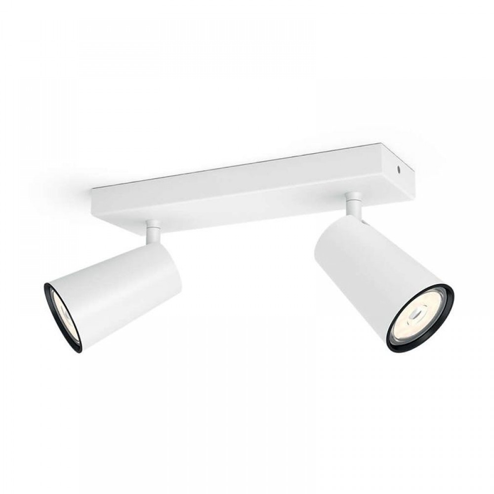Philips, Foco 2 Gu10 LED Paisley Blanco 5057231PN