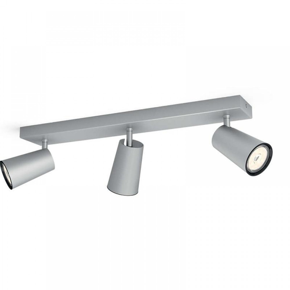Philips, Foco 3 Gu10 LED Paisley Aluminio 5057348PN