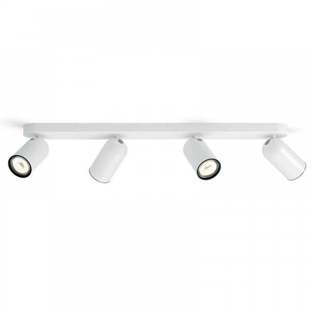 Philips, Foco 4 Gu10 LED Pongee Blanco 5058431PN