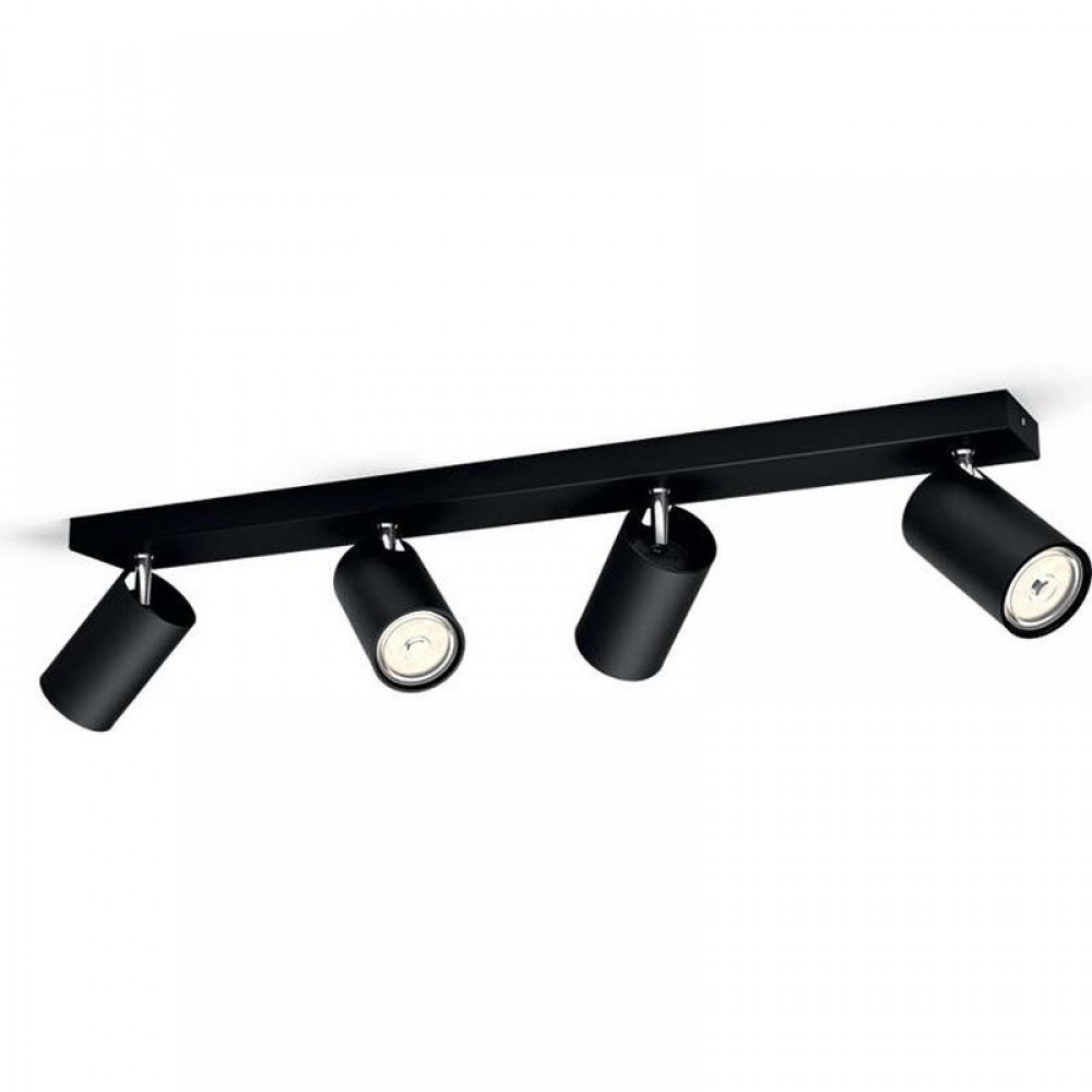 Philips, Foco 4 Gu10 LED Kosipo Negro 5059430PN