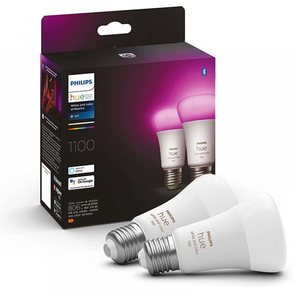 Philips, Bombillas Philips Hue wca 9W A60 E27 2P 