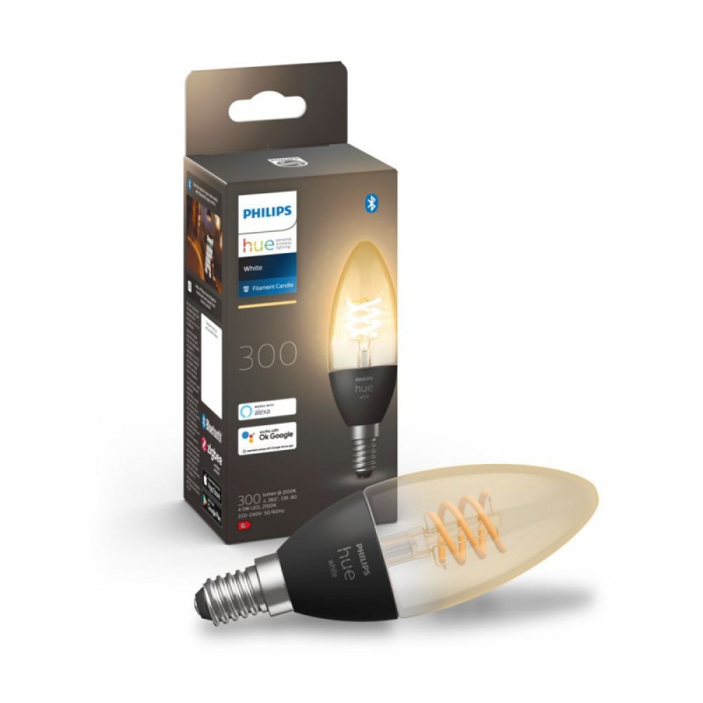Philips, Bombillas Philips Hue w 4.5W Fil Candle E14 1P