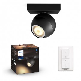 Foco Buckram Single Spot Black 1X5.5W 230V