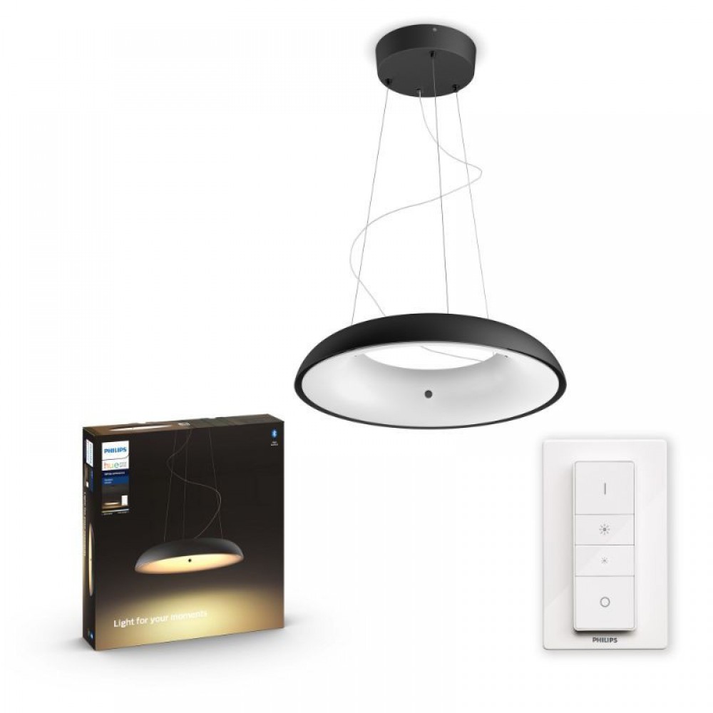 Philips, Colgante Amaze Hue Pendant Black 1X39W 24V