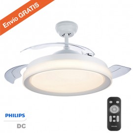 Philips, Ventilador Retractil DC Philips BLISS Blanco 6 Velocidades