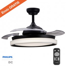 Philips, Ventilador Retractil DC Philips BLISS Negro 6 Velocidades