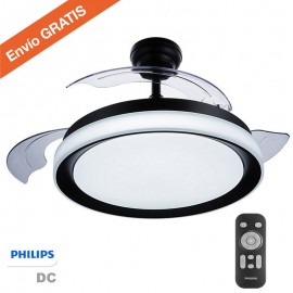 Philips, Ventilador Retractil DC Philips BLISS Negro 6 Velocidades