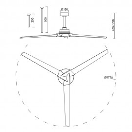 Mantra, Mantra Ventilador LED - Blanco Brisa Blanco 8724