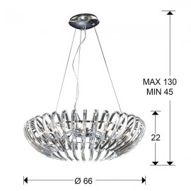 Schuller, Lampara Ariadna Cromo Cristal 12Xg9 876113