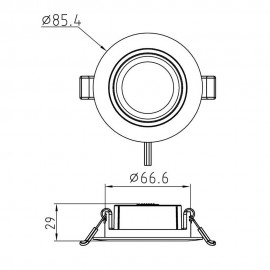 Mantra, Mantra Empotrable LED Cct Panama Blanco 8762