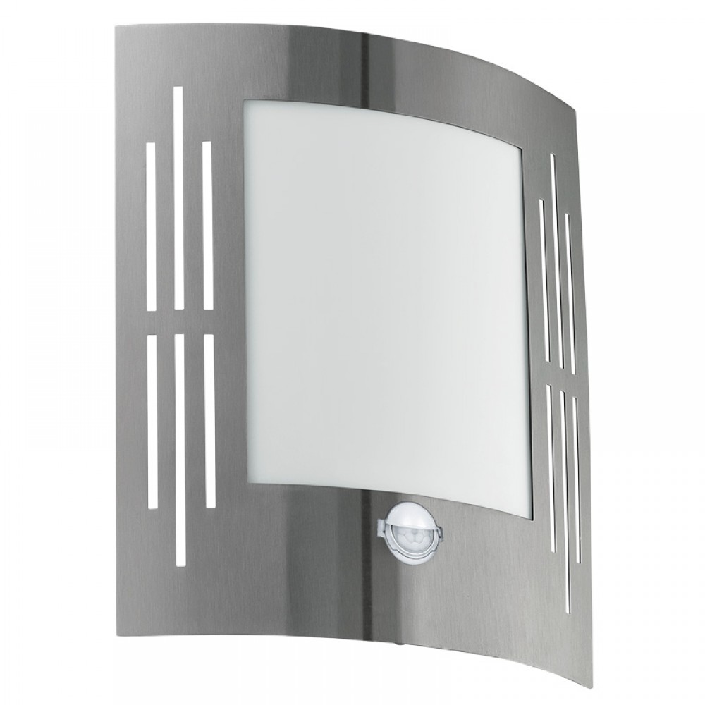 Eglo, Eglo Aplique Led Exterior Acero Sensor City 88144