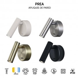 Mantra, Mantra Aplique Lector LED Prea Negro 8834