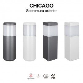 Mantra, Mantra Sobremuro Exterior Gris Oscuro Red 35cm Ip65 E27 Chicago Gris Oscuro 8844