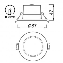 Mantra, Mantra Empotrable Blanco LED Ip65 - 6,5w - Cct Yucatan Blanco 8848