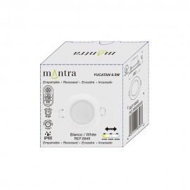 Mantra, Mantra Empotrable Blanco LED Ip65 - 6,5w - Cct Yucatan Blanco 8848