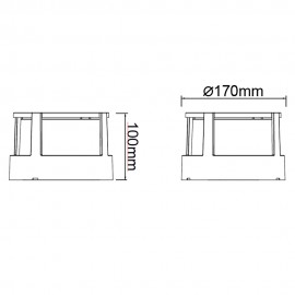 Mantra, Mantra Plafon-aplique Exterior Blanco LED Ip65 - 15w - Cct Creek Blanco 8858