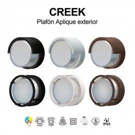 Mantra, Mantra Plafon-aplique Exterior Blanco LED Ip65 - 15w - Cct Creek Blanco 8858