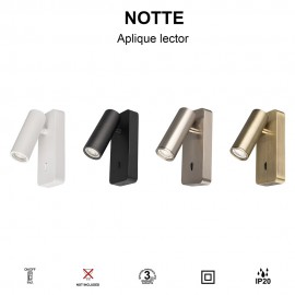 Mantra, Mantra Aplique Lector Mini Gu10 - Cuero Notte Cuero 8876