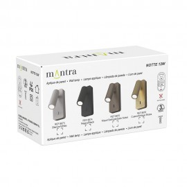 Mantra, Mantra Aplique Lector Mini Gu10 - Cuero Notte Cuero 8876