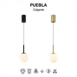 Mantra, Mantra Colgante LED 9w 3000k Oro Satinado Puebla Oro Satinado 8888