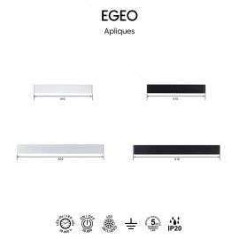 Mantra, Mantra Aplique LED 14w 3000k Blanco Egeo Blanco 8904