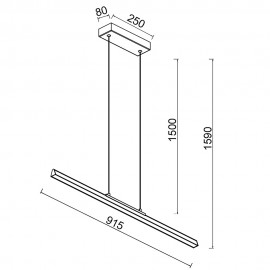 Mantra, Mantra Lampara LED 36w - Pintura Oro Lineal Oro 8958