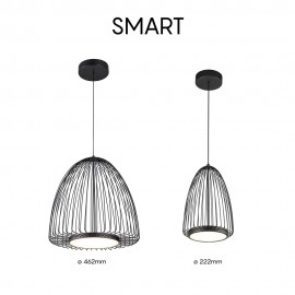 Mantra, Mantra Colgante LED 43w 3000k Smart Negro 9016