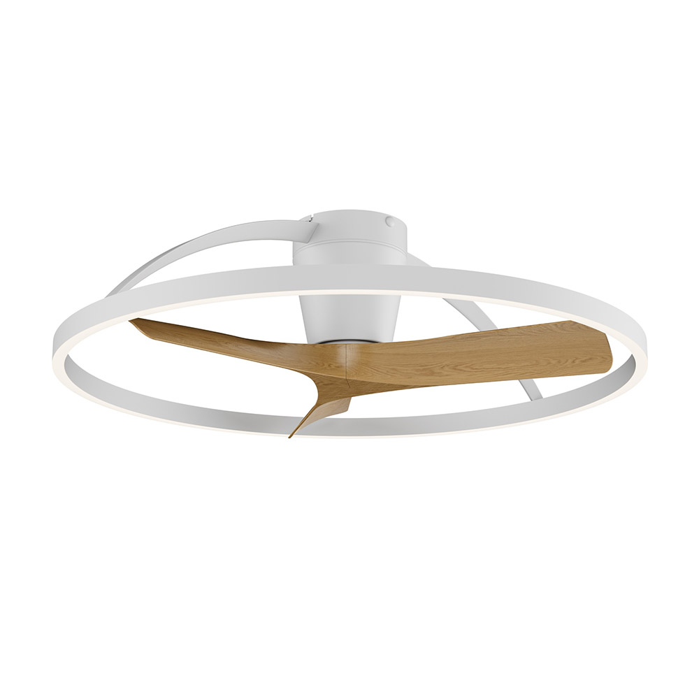Mantra, Mantra Ventilador LED Pequeño - Blanco - Madera Nepal Ii Blanco- Madera 9045