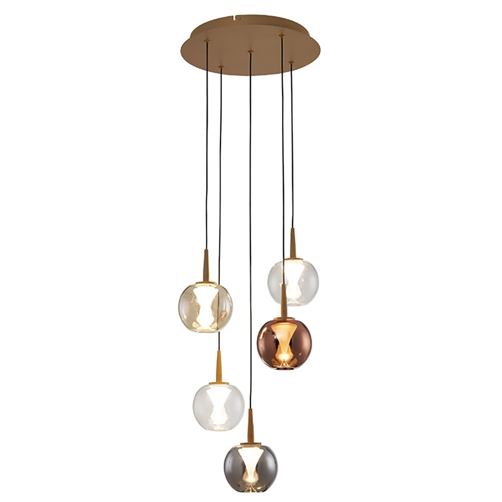 Mantra, Mantra Lampara 5l- BASE Redondo Oro - 8941-x2-8938-8939-8940 Andromeda Oro 9080