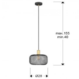 Schuller, Lampara Osiris 1 Luz Oro-Negro 910132