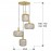 Lampara Osiris 4 Luces Oro 910460