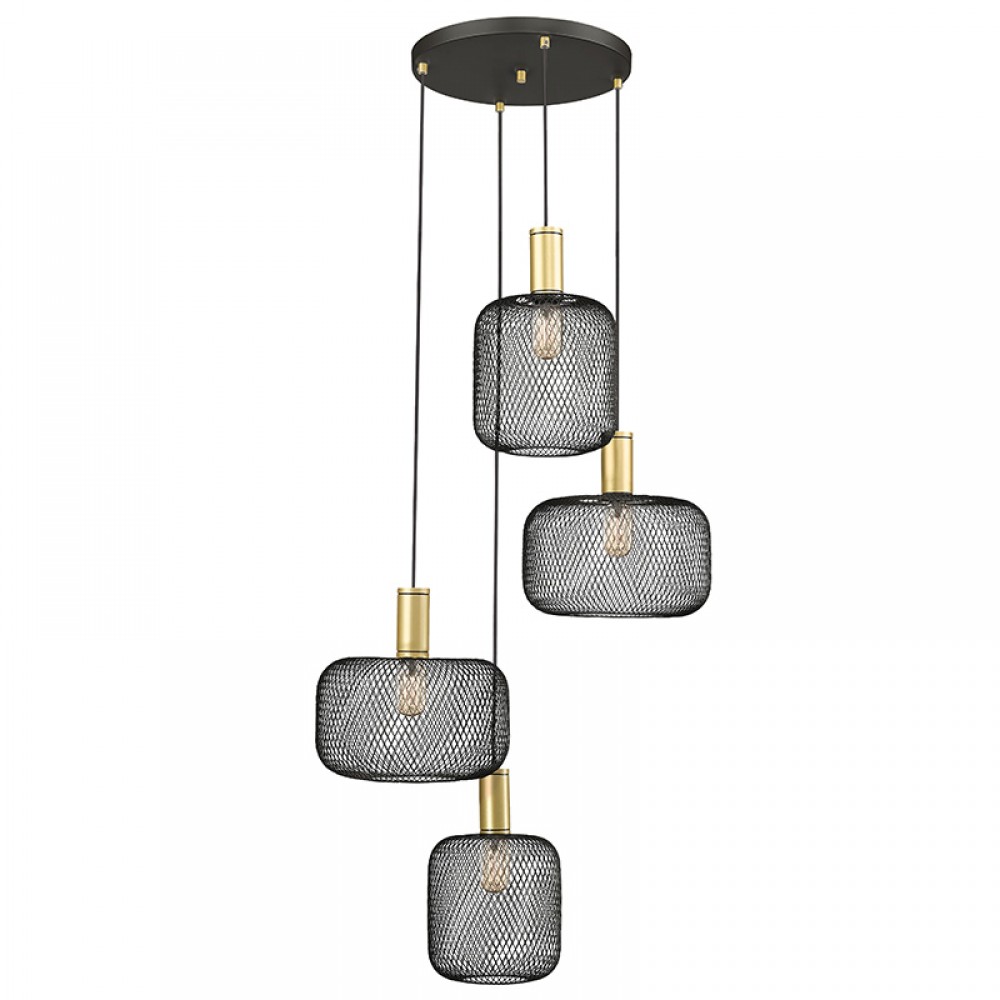Schuller, Lampara Osiris 4 Luces Oro-Negro 910477