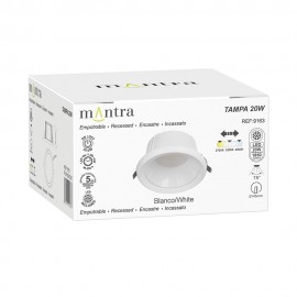 Mantra, Mantra Empotrable Ip65 20w Cct Blanco Tampa Blanco 9163