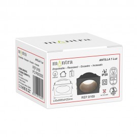 Mantra, Mantra Empotrable Mini Gu10 1l Negro Antilla Negro 9169