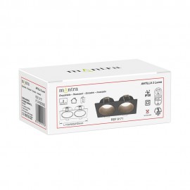 Mantra, Mantra Empotrable Mini Gu10 2l Negro Antilla Negro 9171