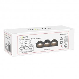 Mantra, Mantra Empotrable Mini Gu10 3l Negro Antilla Negro 9173