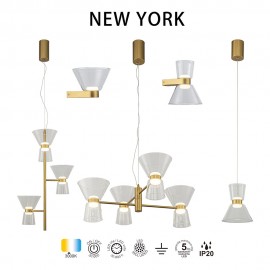 Mantra, Mantra Colgante LED 3000k 18w New York Oro 9218