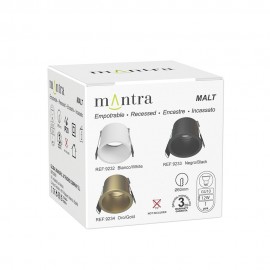 Mantra, Mantra Empotrable Gu10 Negro Malt Negro 9233