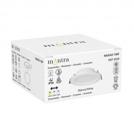 Mantra, Mantra Empotrable LED Cct 15w Blanco Nasao Blanco 9249