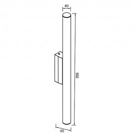 Mantra, Mantra Aplique LED Ip44 3000k 12w Negro Antiga Negro 9255