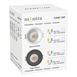 Mantra, Mantra Empotrable LED 12w 3000k Blanco Cane Blanco 9271