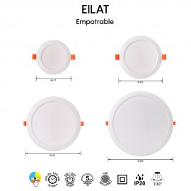 Mantra, Mantra Empotrable LED Cct 24w Blanco Eilat Blanco 9298