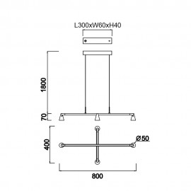 Mantra, Mantra Lampara LED 21w- Dimable -triac- Africa Negro 9410