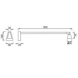Mantra, Mantra Aplique LED 5w sin Interruptor Africa Negro 9413